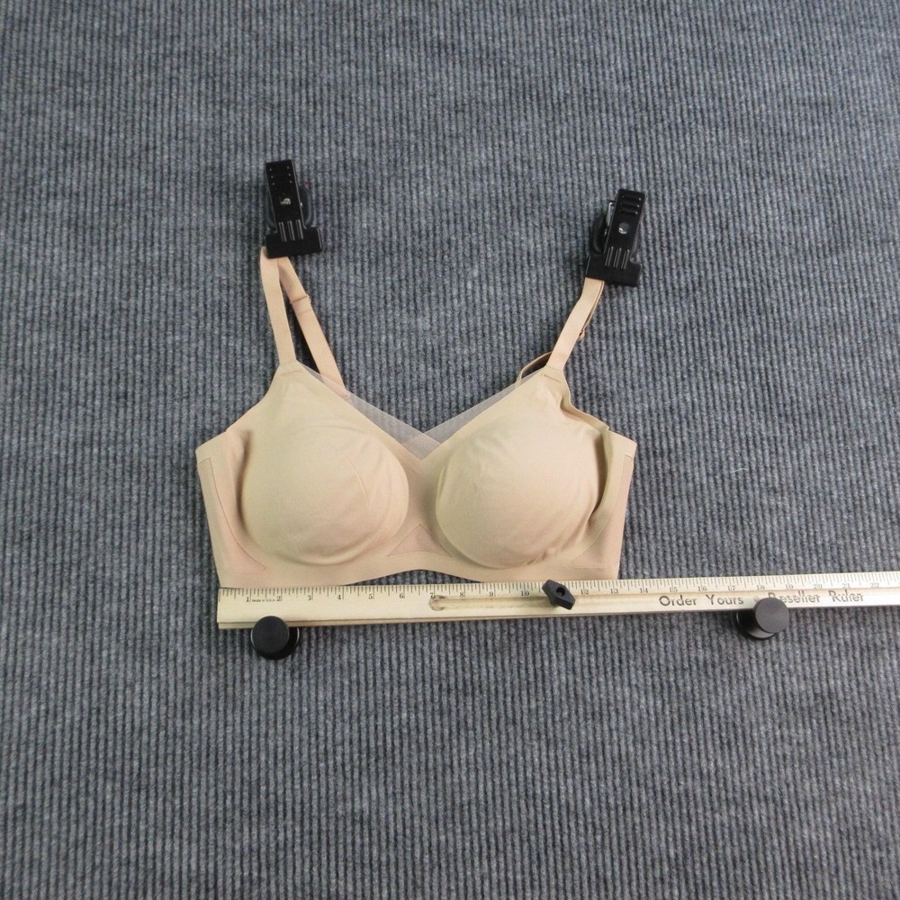 Honeylove Bra Womens L 38B/C Beige Longline Bra Wireless Molded Seamless NWT